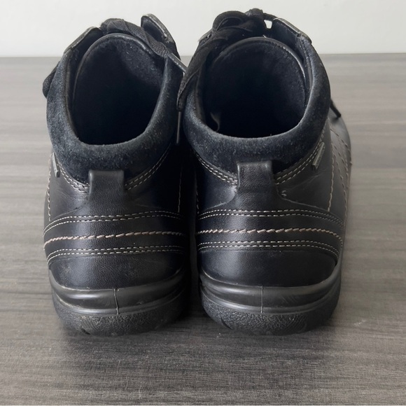Ecco Womens Black Leather Lace Up Bootie Shoes Womens Size 39 Gore-Tex Comfort - Picture 9 of 13